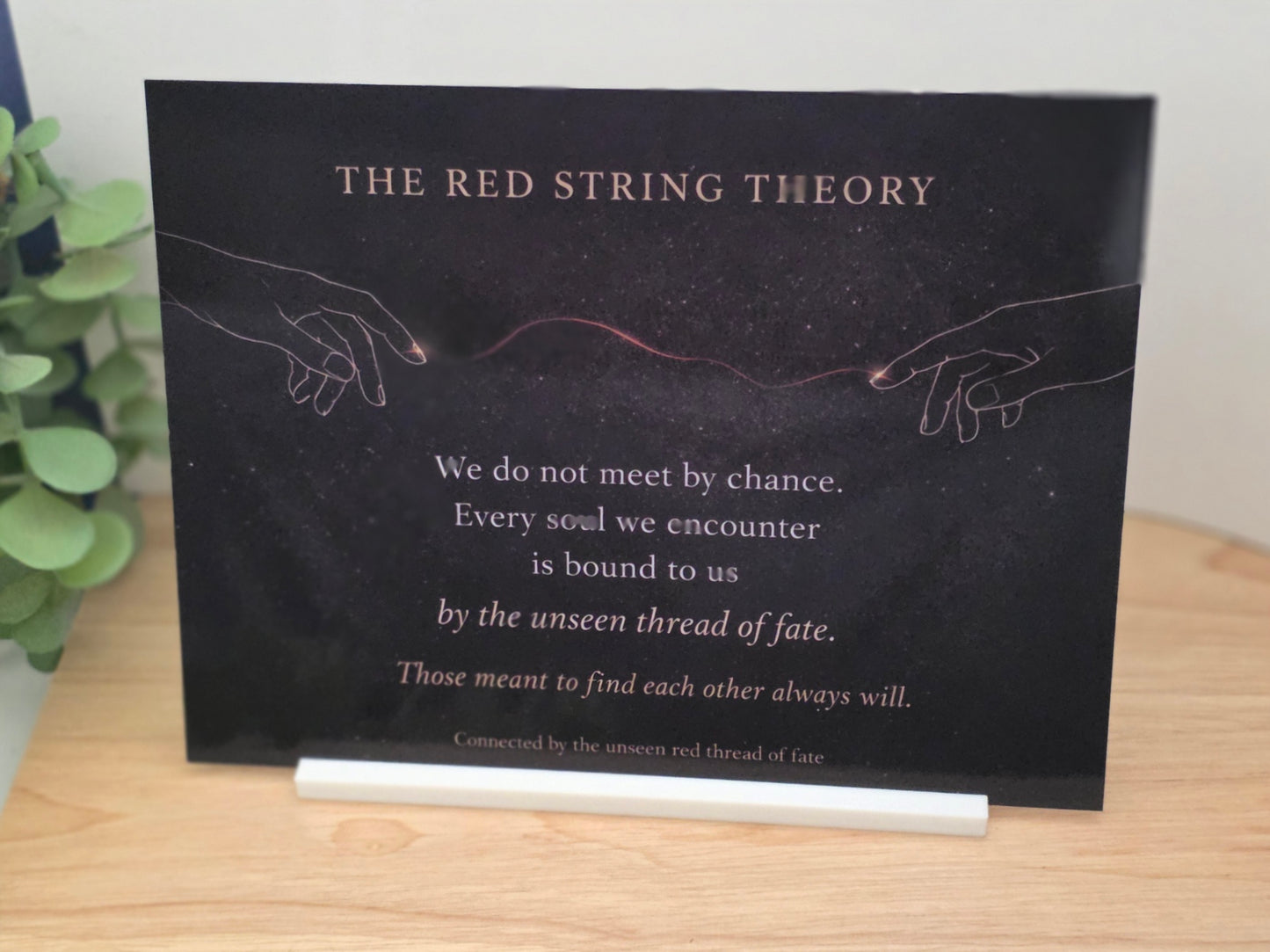 Red String Theory Sign | Soulmate Gift | Fate & Destiny Wall Art | Romantic Quote | Relationship Gift