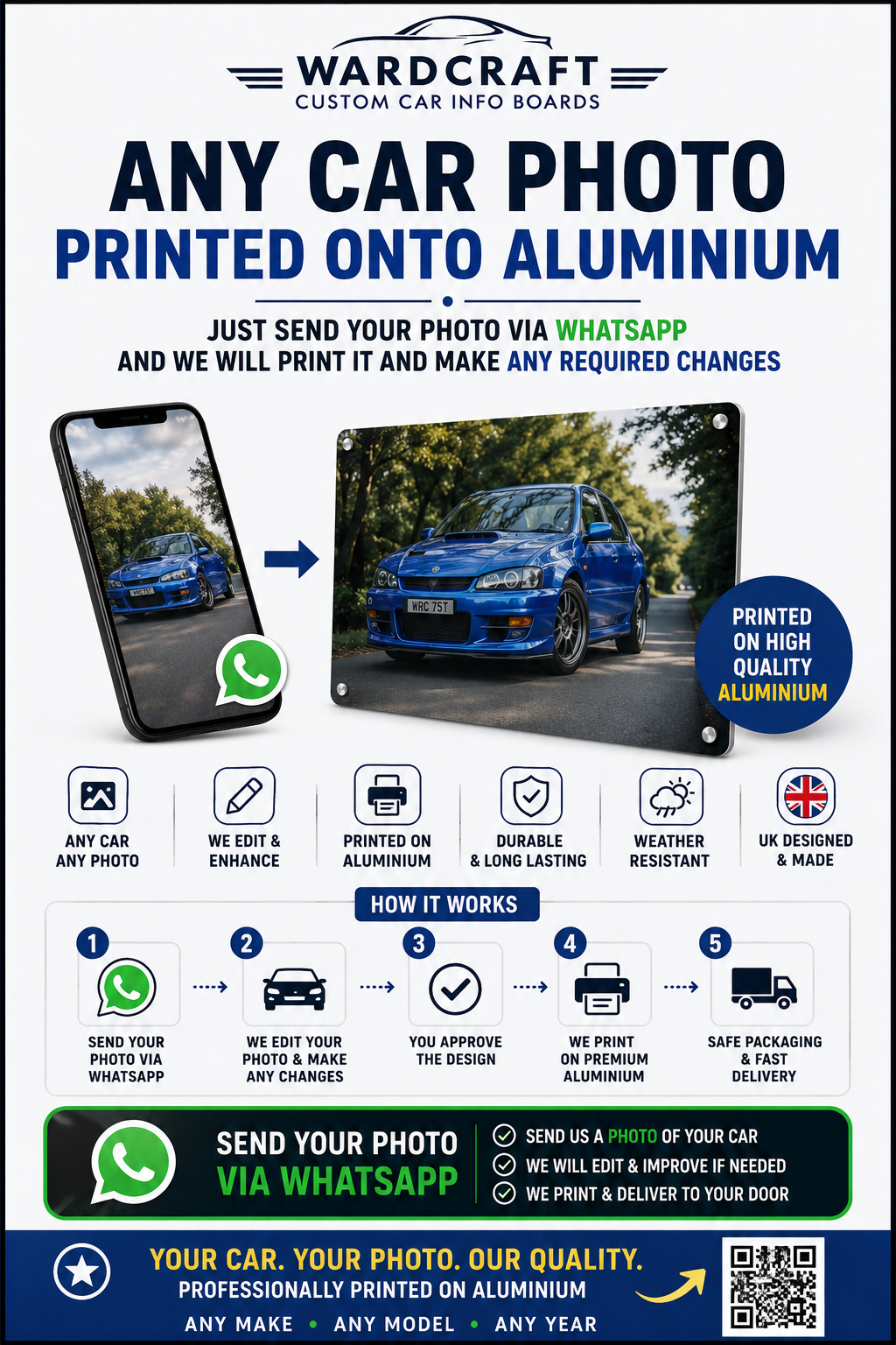 Custom Car Photo Printed on Aluminium