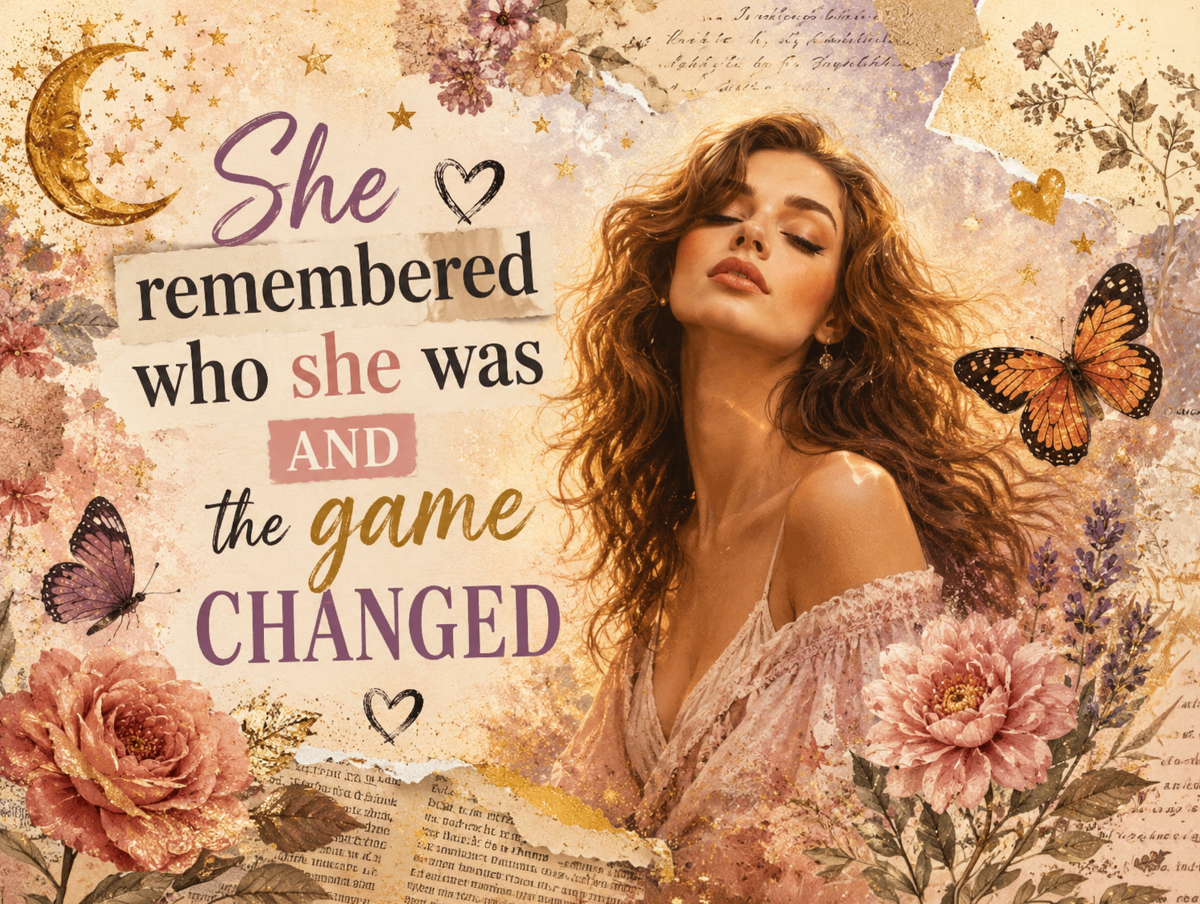 She Remembered Who She Was Metal Sign – Empowering Feminine Inspirational Décor