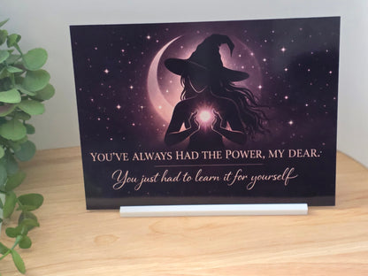 You’ve Always Had the Power Sign – Witch Moon Celestial Quote Plaque | Spiritual Decor