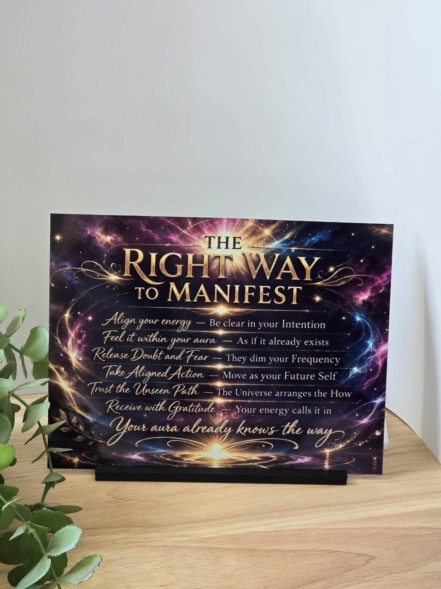 Manifestation Metal Sign – The Right Way to Manifest Spiritual Wall Art