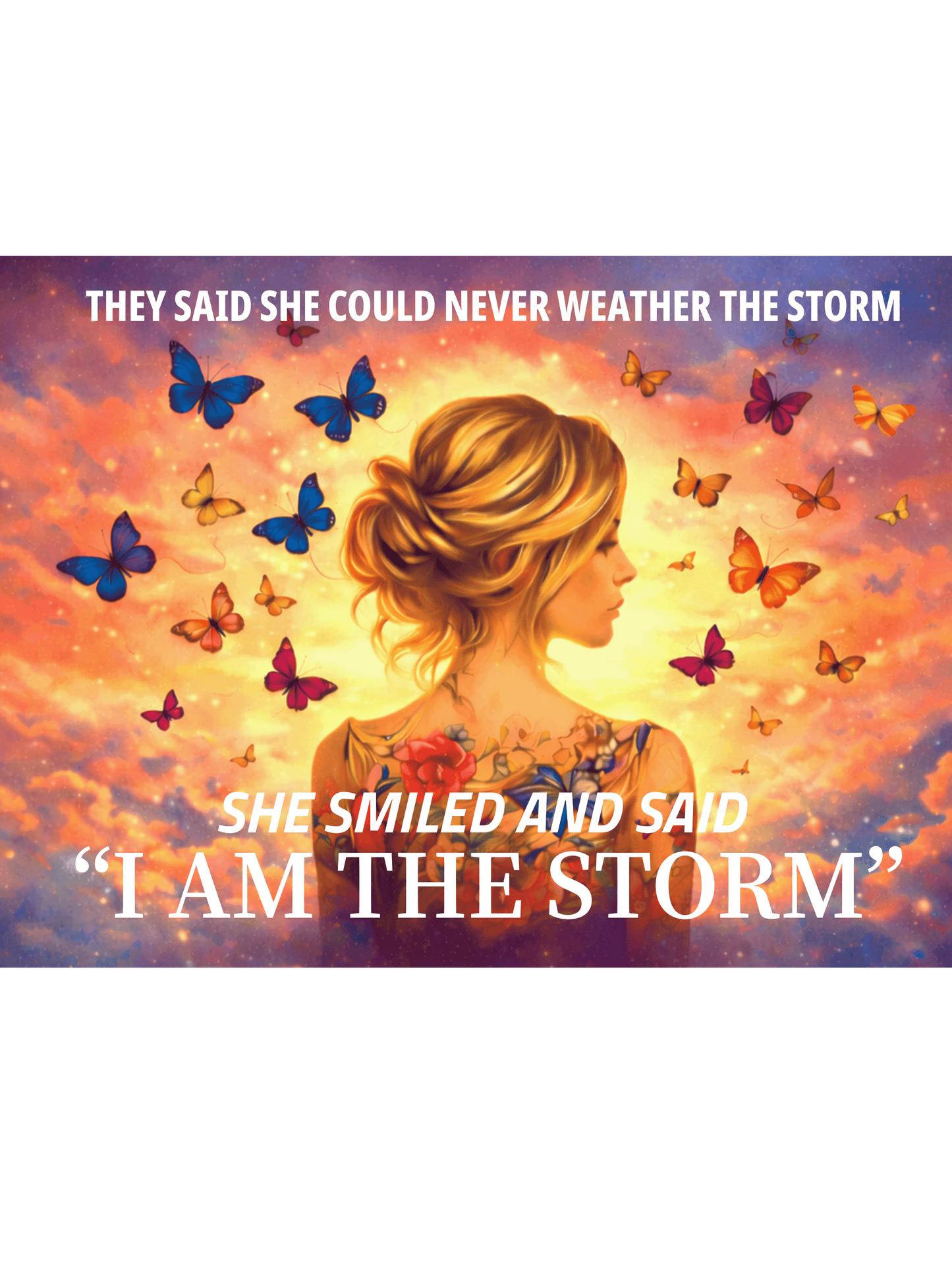 I Am The Storm Metal Sign – Empowering Inspirational Quote Wall Art
