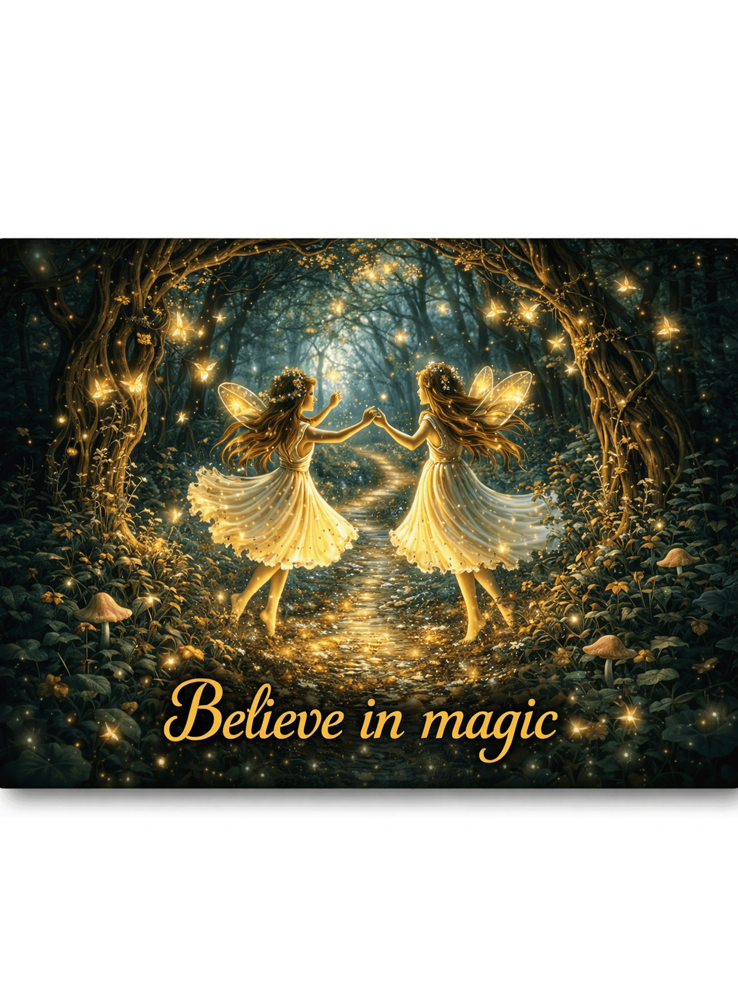Believe in Magic Metal Sign – Fairy Wall Art – Enchanted Forest Decor – Fantasy Inspirational Sign – 200x150mm