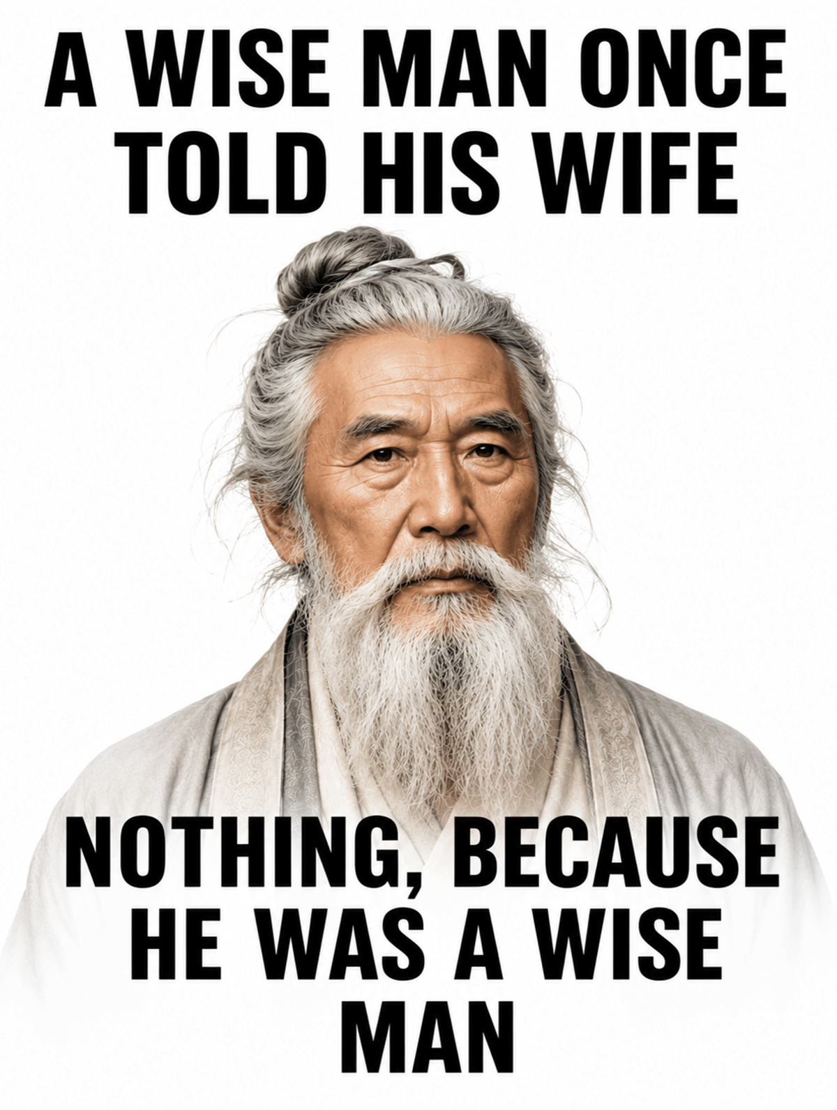 A Wise Man Once Told His Wife Metal Sign – Funny Husband Quote Plaque with Stand