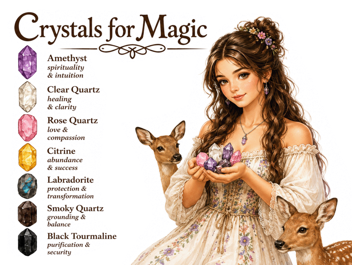 Crystals For Magic Metal Sign – Crystal Meanings & Spiritual Décor