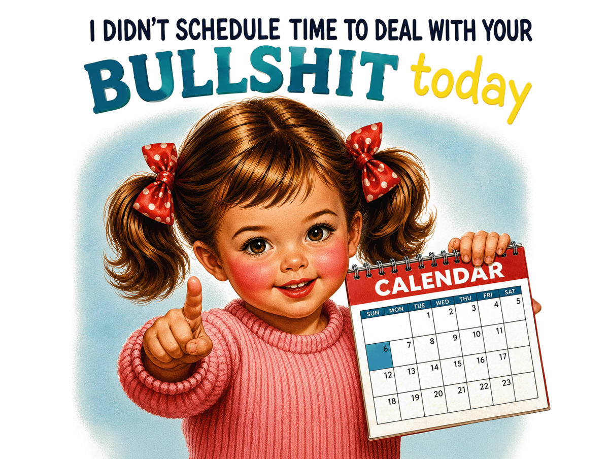 I Didn’t Schedule Time To Deal With Your Bullshit Today Metal Sign | Funny Retro Wall Art | 200x150mm
