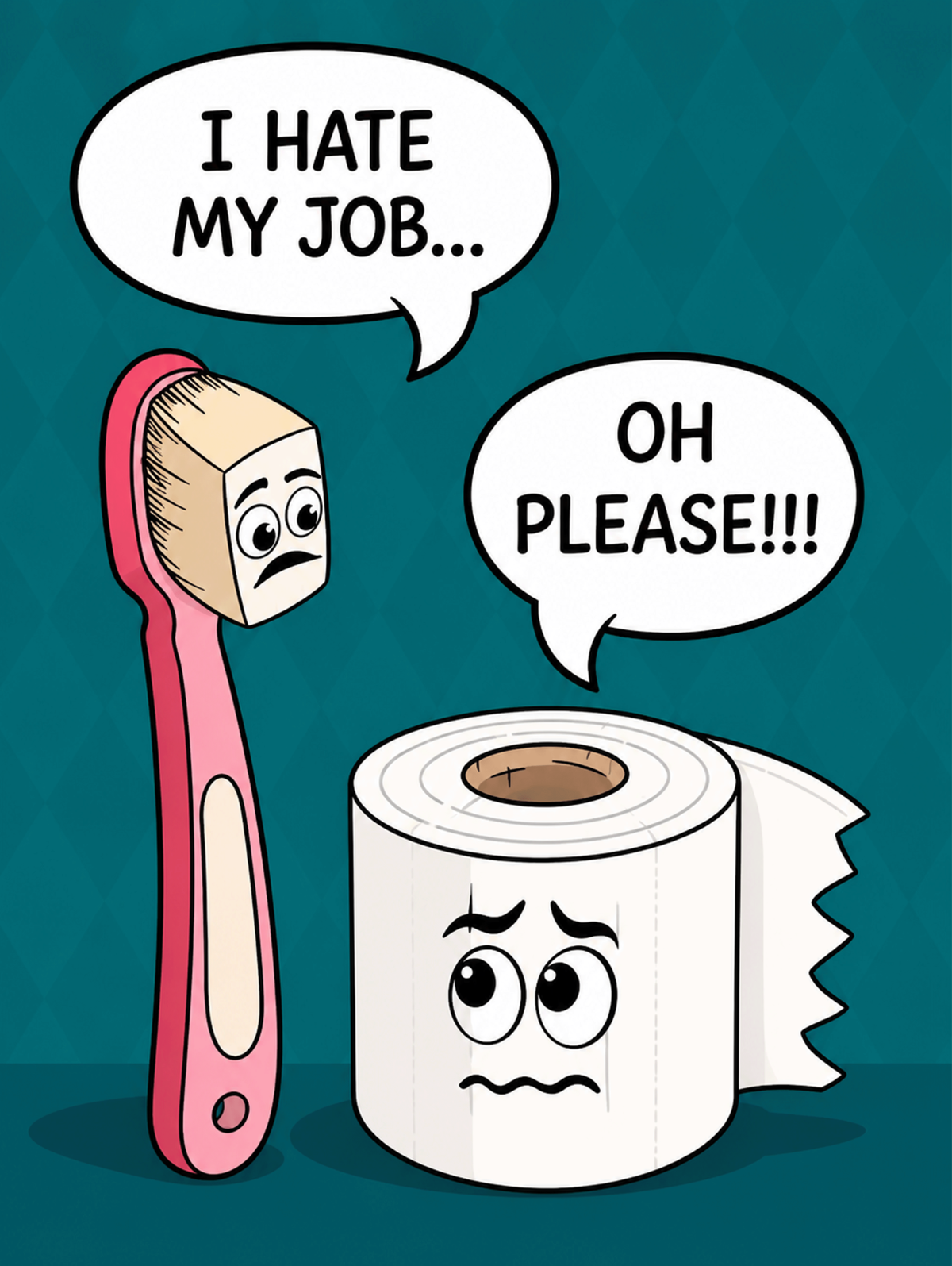 Funny Bathroom Metal Sign – I Hate My Job Toilet Roll Joke Plaque