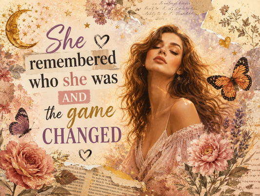 She Remembered Who She Was Metal Sign – Empowering Feminine Inspirational Décor