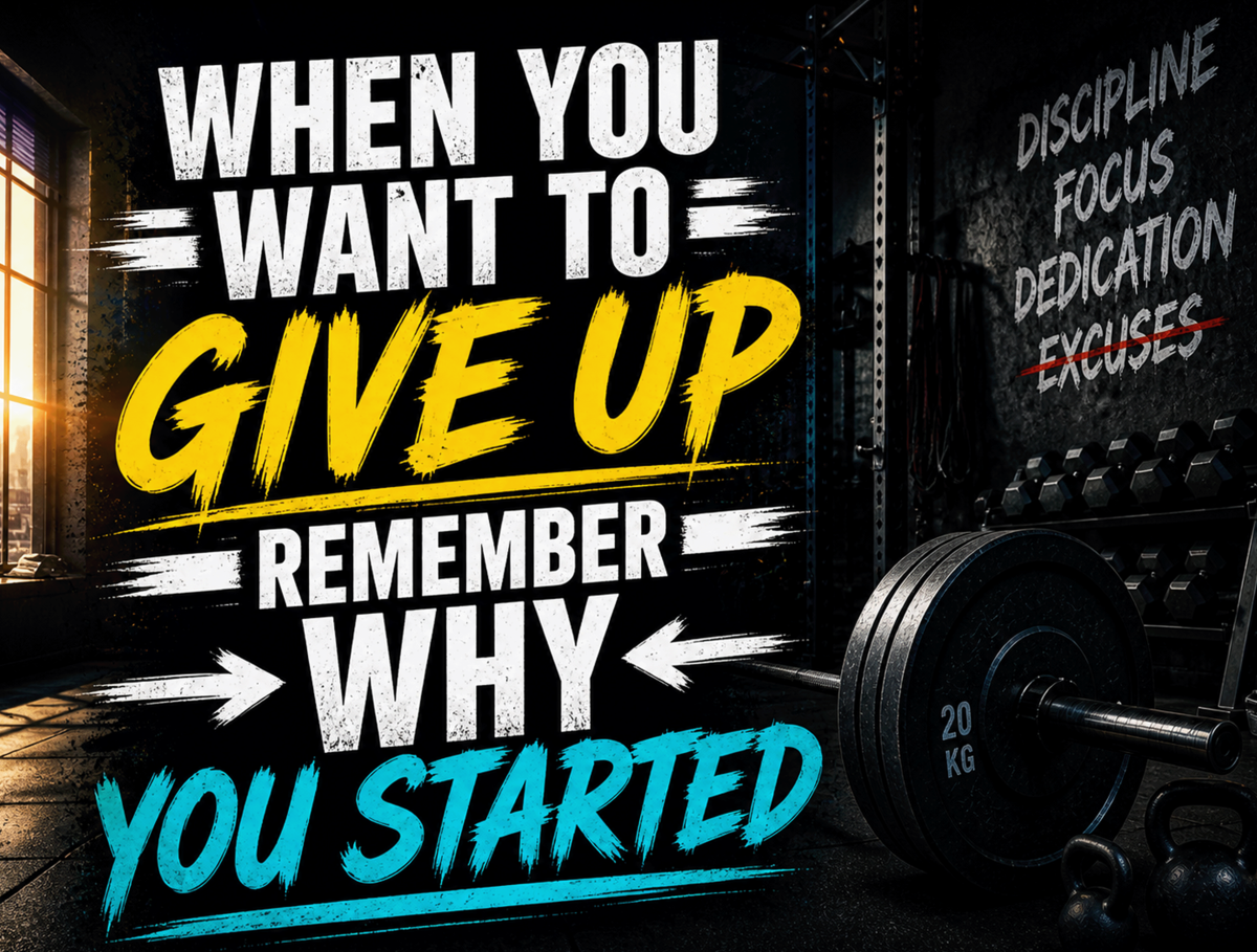 Motivational Gym Metal Sign – Remember Why You Started